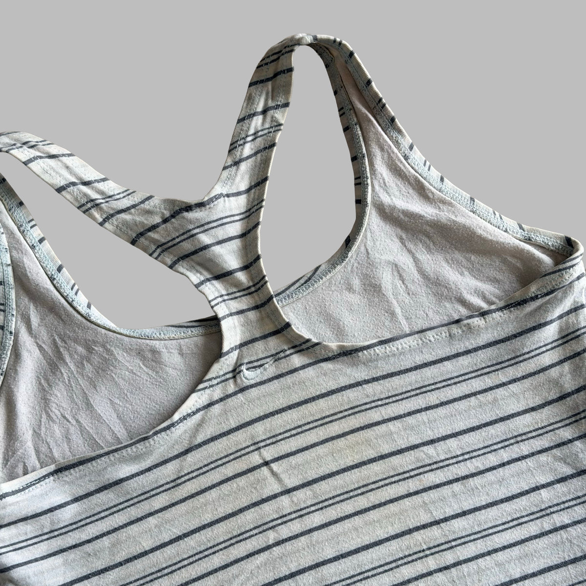 Y2K Nike Striped Racerback Activewear Top - S/M