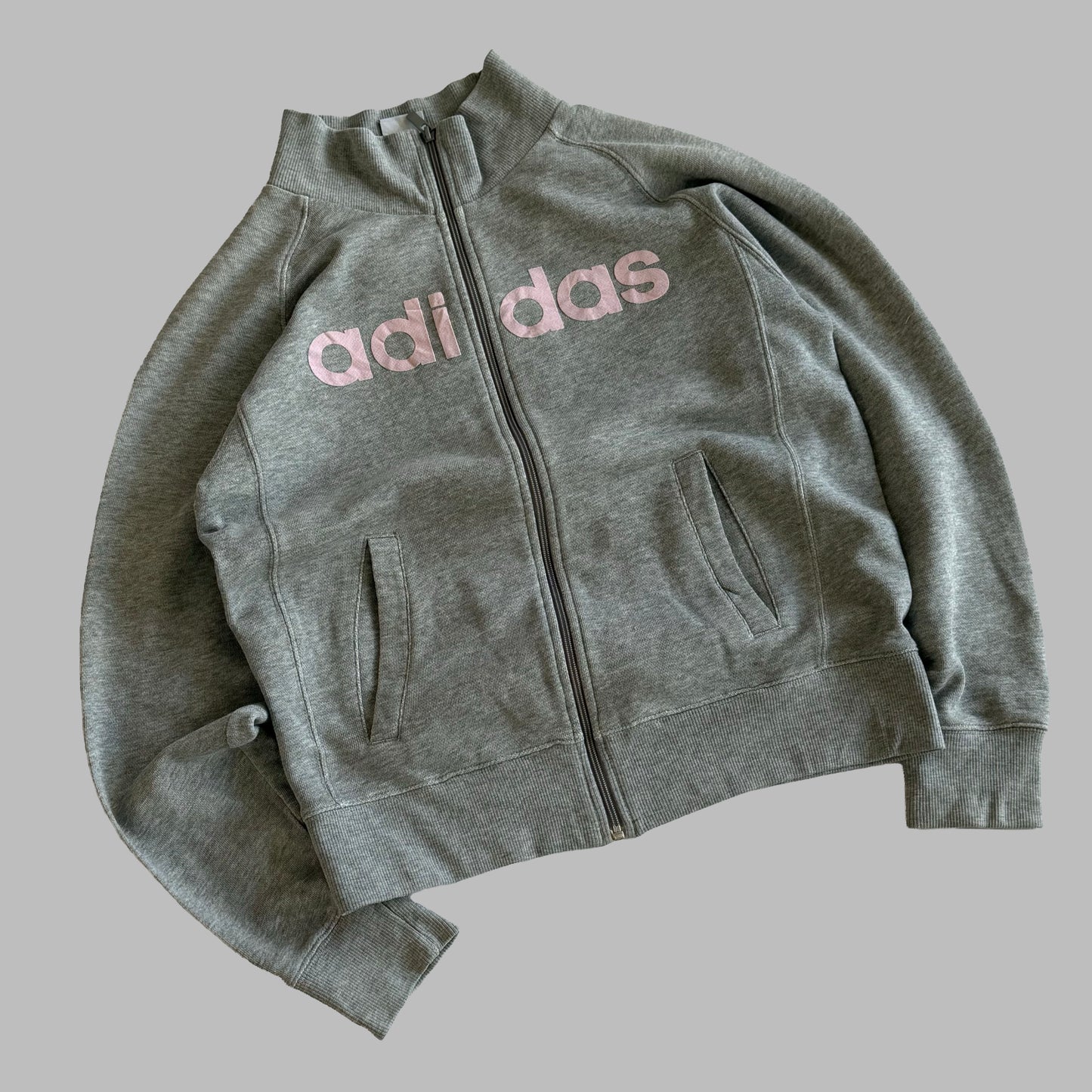 Y2K Adidas Spell Out Track Jacket - S