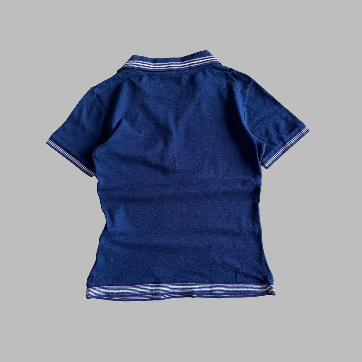 Y2K Adidas Low Cut Polo Baby Tee - M