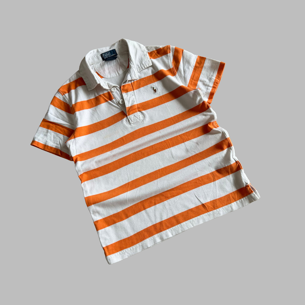 90s Ralph Lauren Striped Polo Baby Tee - S