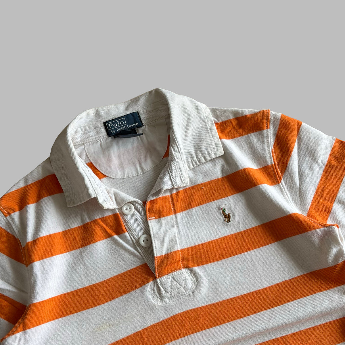 90s Ralph Lauren Striped Polo Baby Tee - S