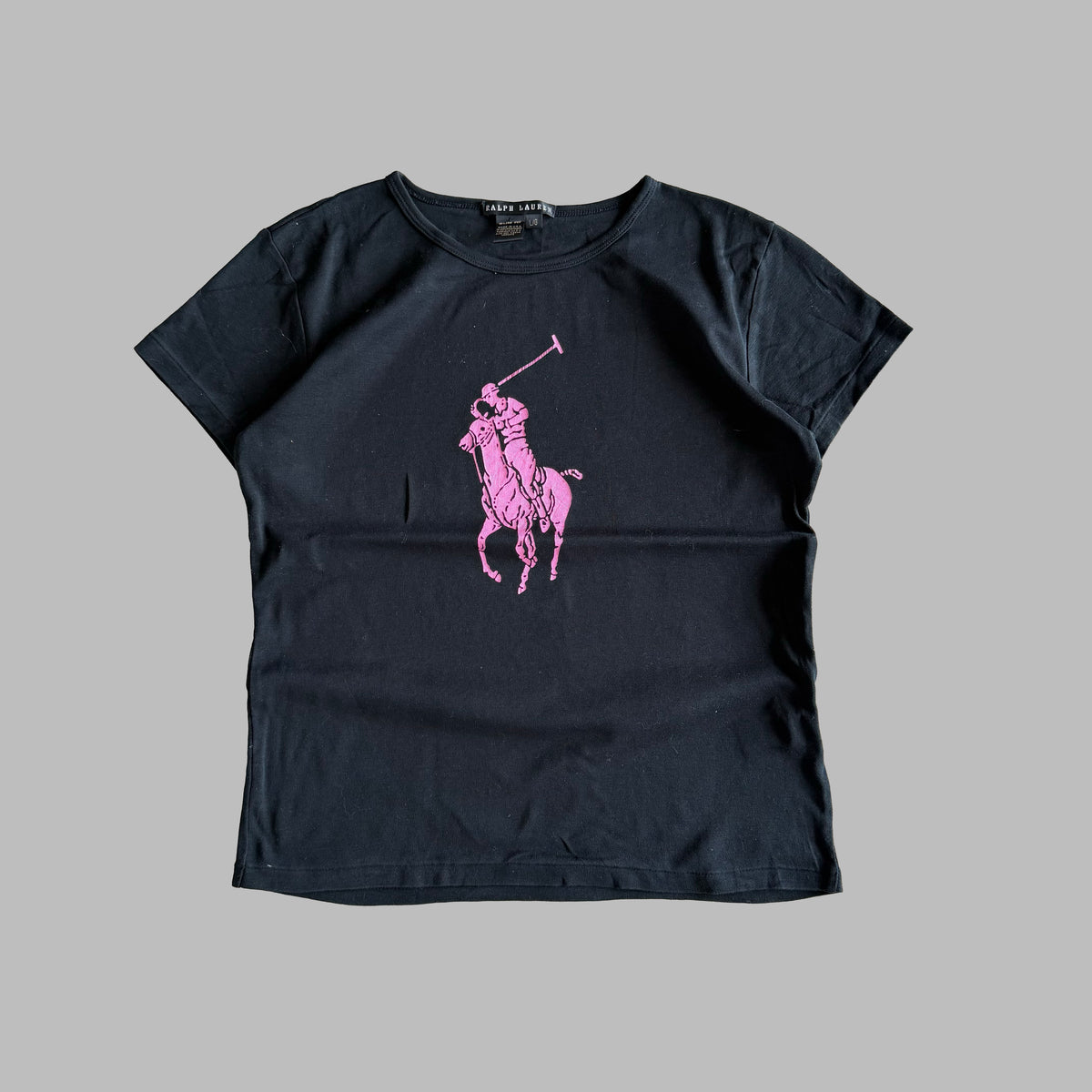 Y2K Ralph Lauren Pony Baby Tee - L