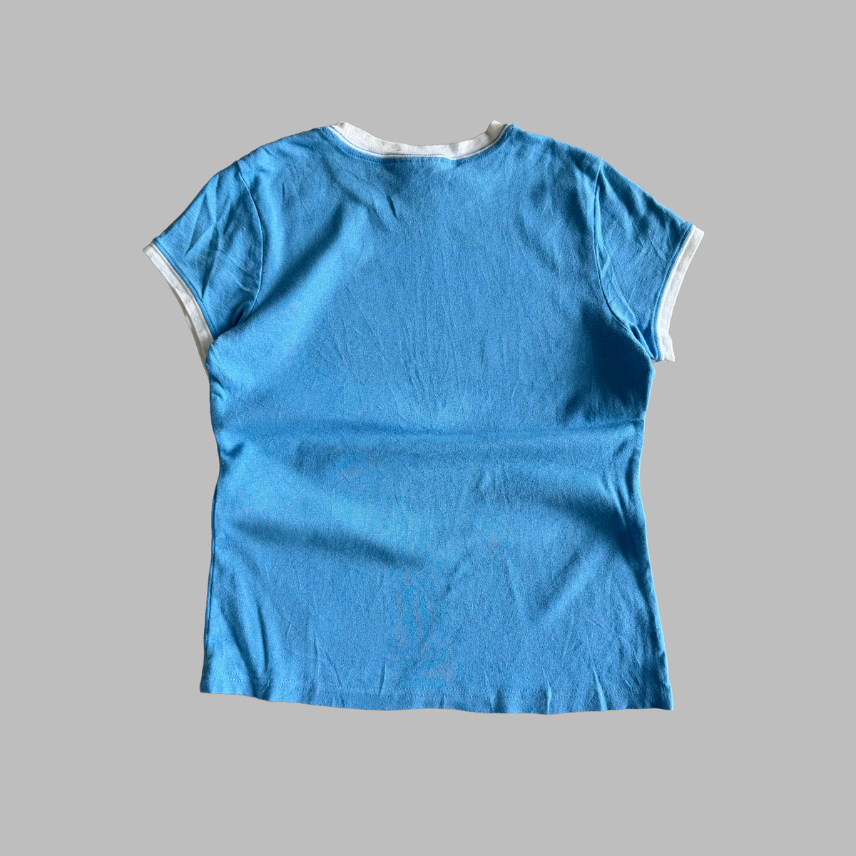 Y2K Nike Spell Out Ringer Baby Tee - M