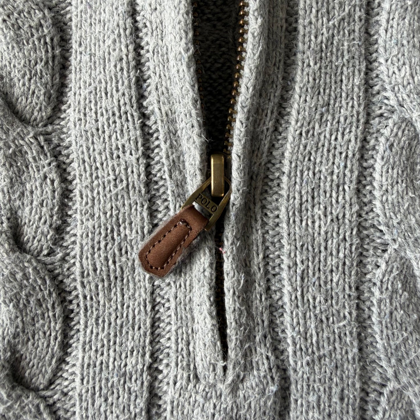 Ralph Lauren Cable Knit Quarter Zip - XXL