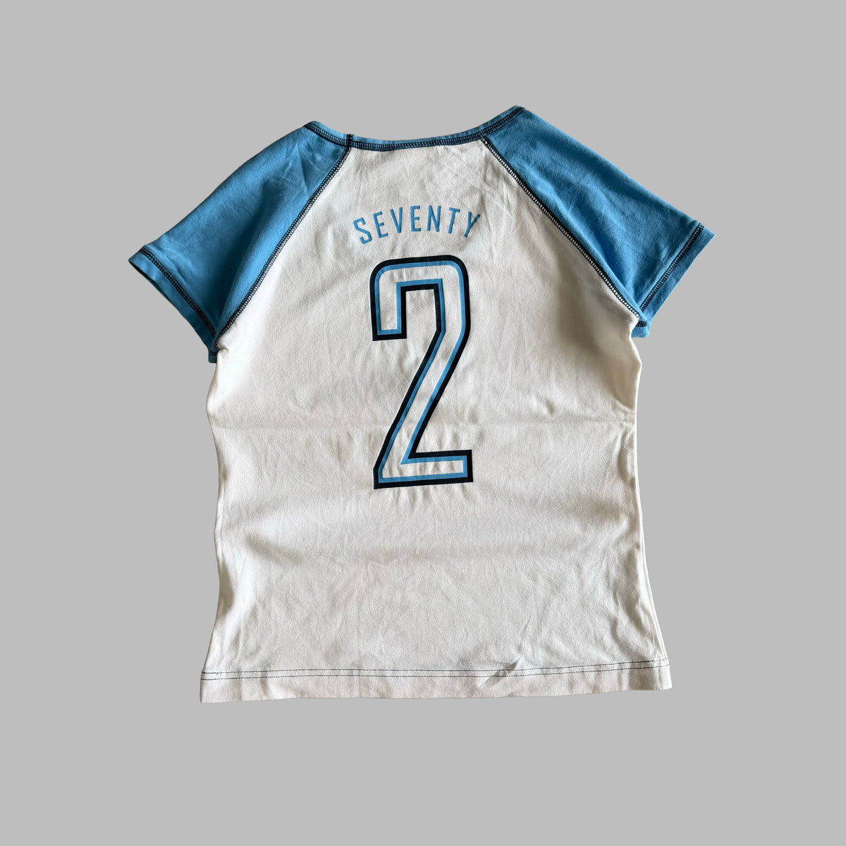 Y2K Nike Raglan Spell Out Baby Tee - M