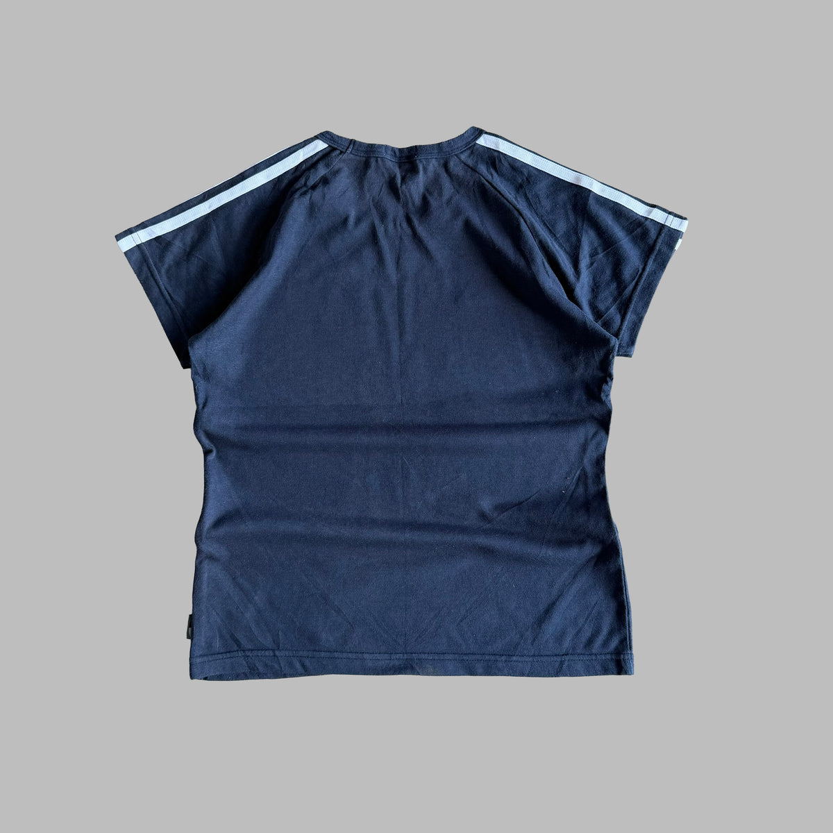 Y2K Adidas Three Stripe Baby Tee - M