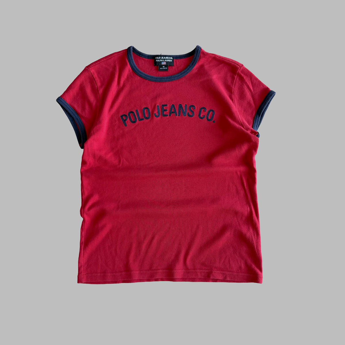 Y2K Ralph Lauren Polo Jeans Co Ringer Baby Tee - M/L