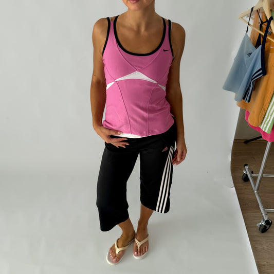 Y2K Nike Panelled Activewear Racer Back Tank - S/M