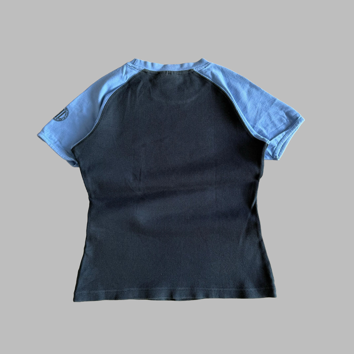 Y2K Adidas Spell Out Raglan Baby Tee - S