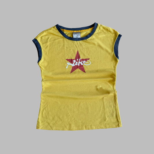 Y2K Nike Ringer Cap Sleeve Tee - M/L