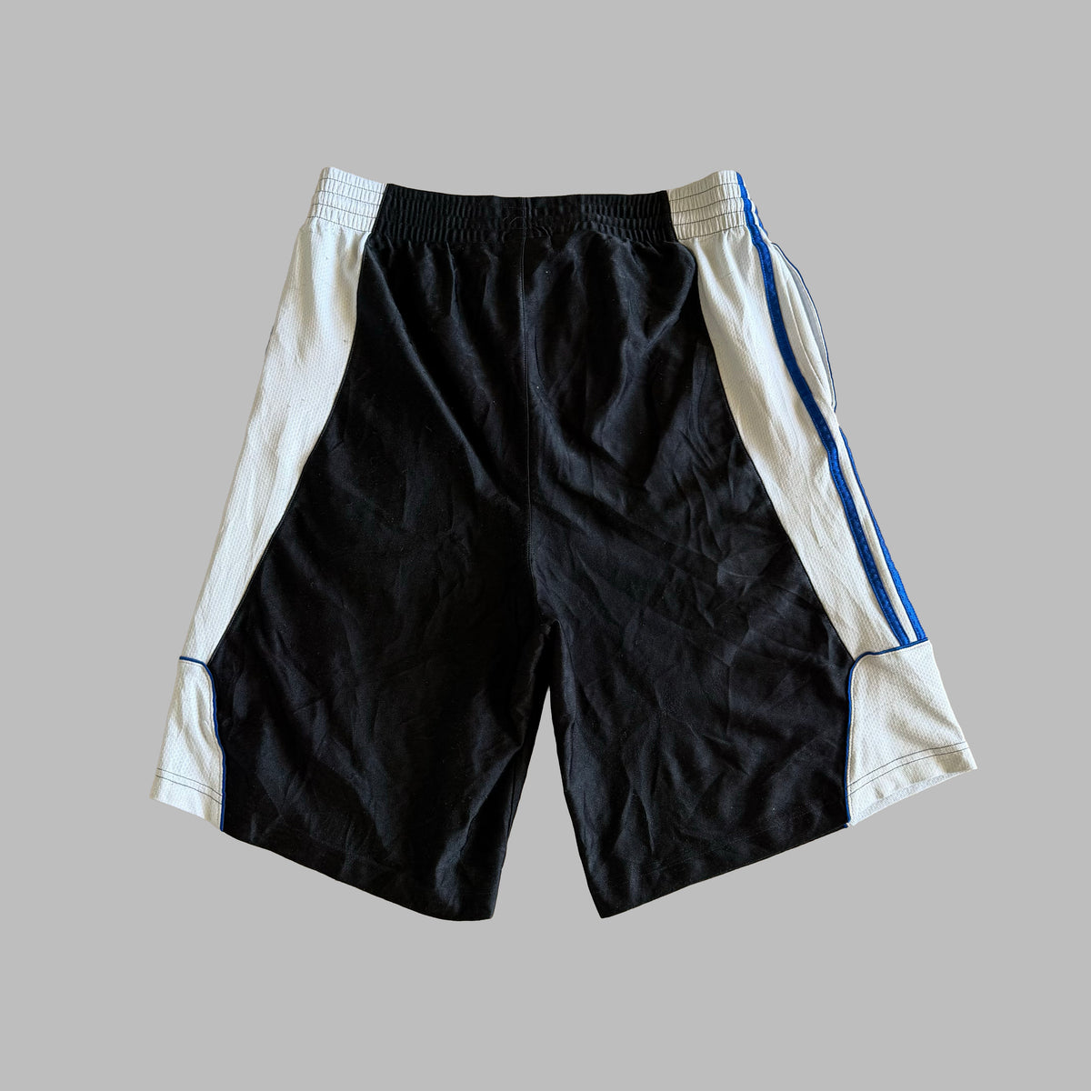 Y2K Adidas Three Stripe Basketball Shorts - L