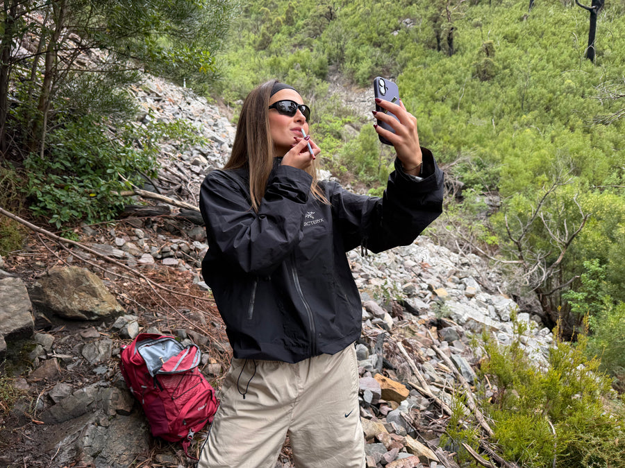 Arcteryx Jacket + Oakley Sunglass + Nike Parachute shorts