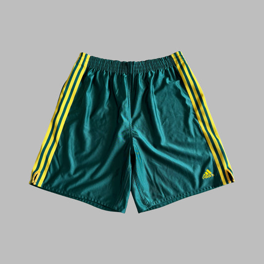 Y2K Adidas Three Stripe Basketball Shorts - M