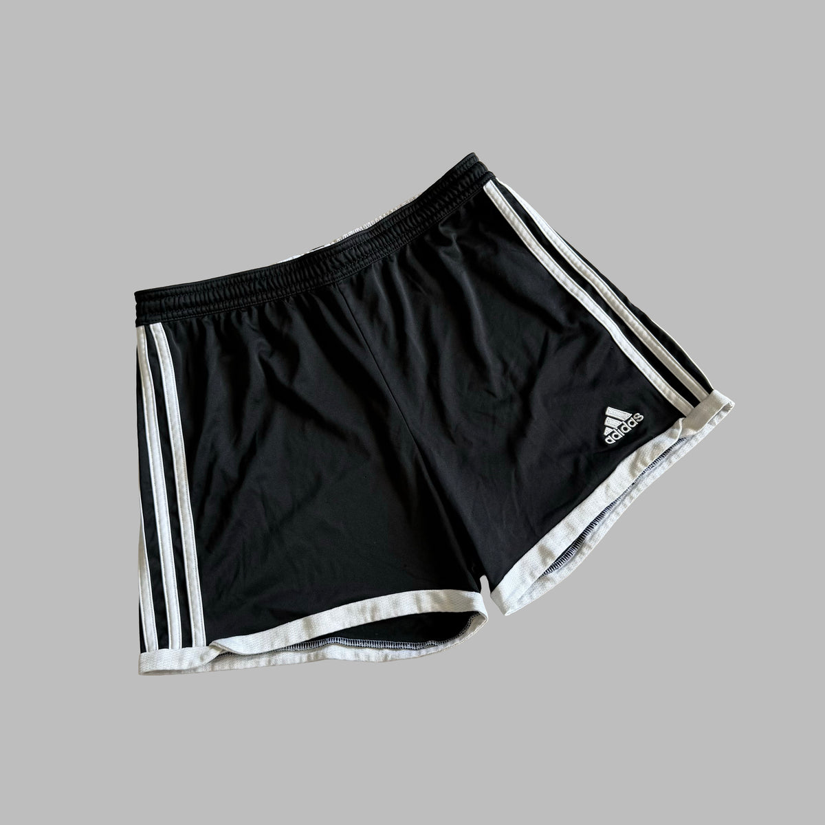Y2K Adidas Three Stripe Football Shorts - XS/S