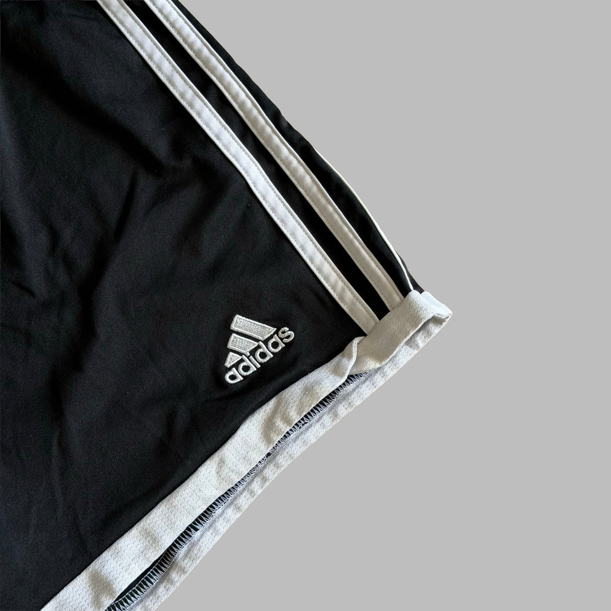 Y2K Adidas Three Stripe Football Shorts - XS/S