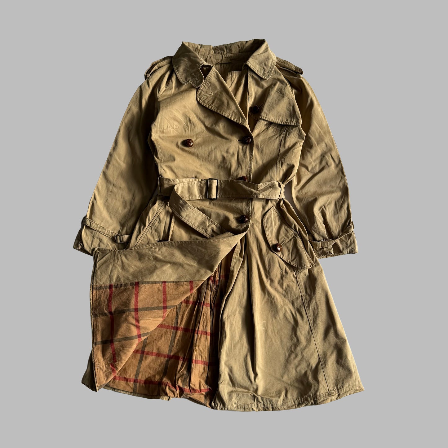 90s Burberry Double Breasted Trench Coat - XS