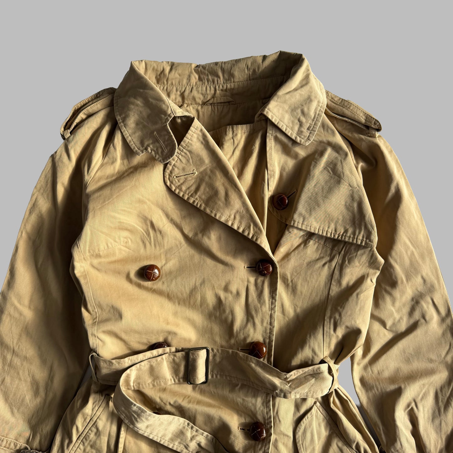90s Burberry Double Breasted Trench Coat - XS