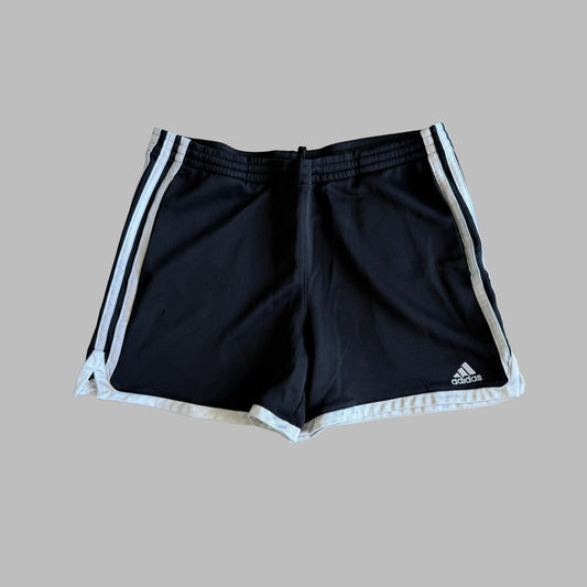 Y2K Adidas Three Stripe Mini Football Shorts - M