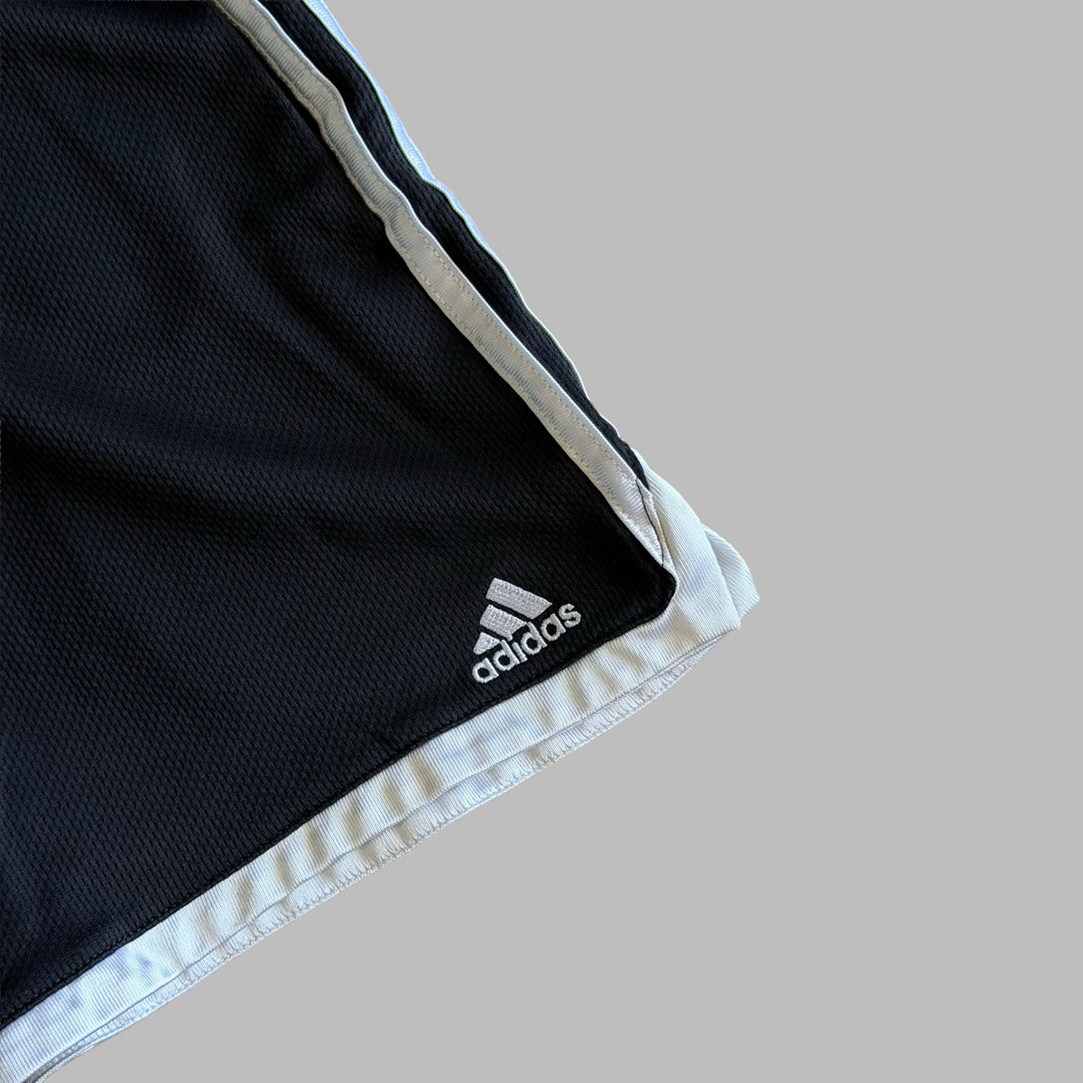 Y2K Adidas Three Stripe Mini Football Shorts - M