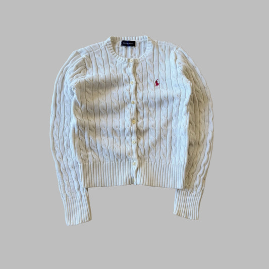 00s Ralph Lauren Cable Knit Cardigan - XS