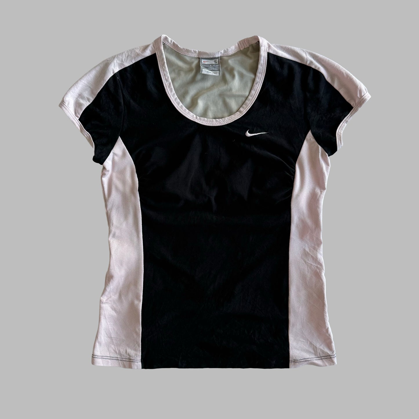 Y2K Nike Panelled Activewear Top - S