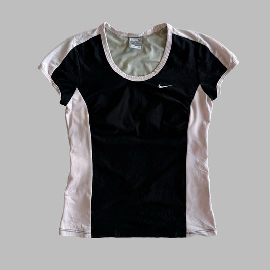Y2K Nike Panelled Activewear Top - S
