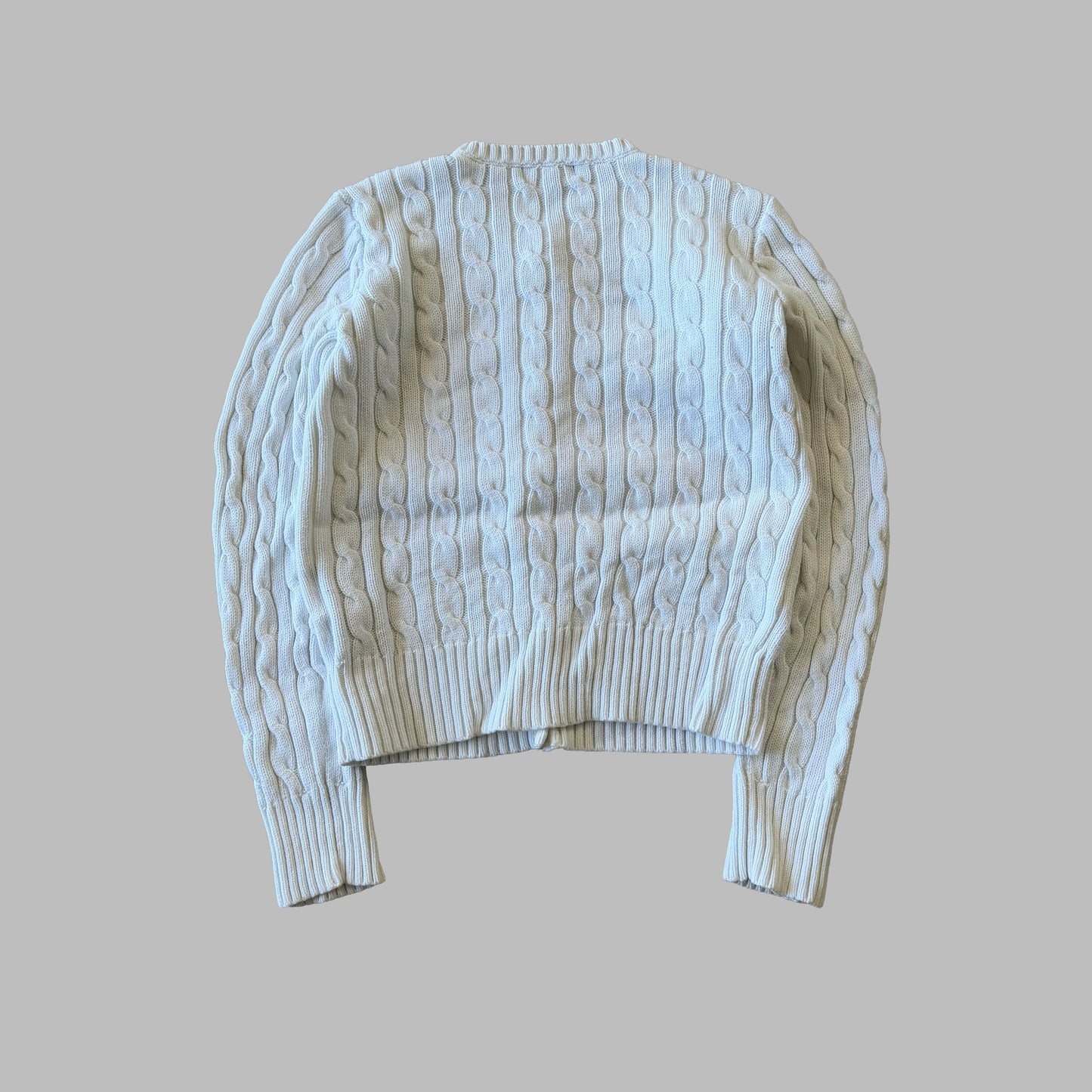 00s Ralph Lauren Cable Knit Cardigan - XS