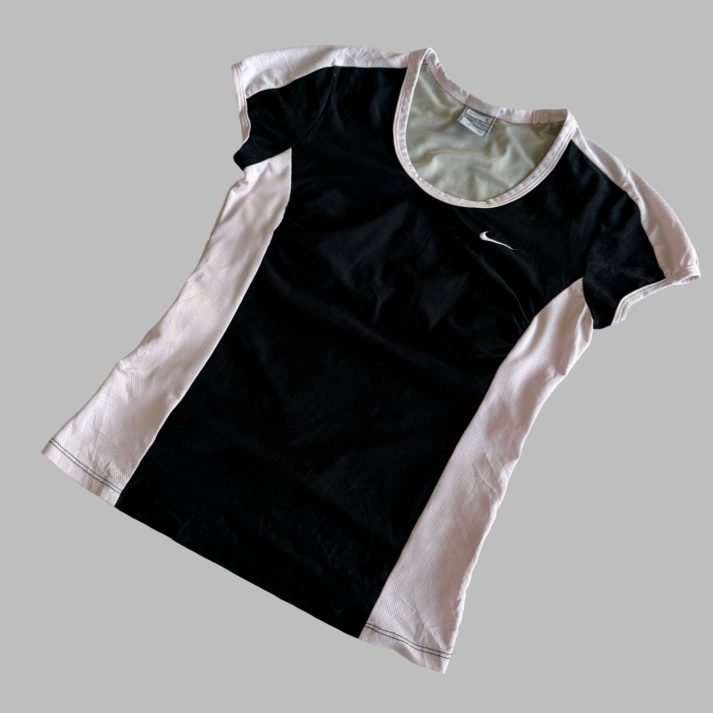 Y2K Nike Panelled Activewear Top - S