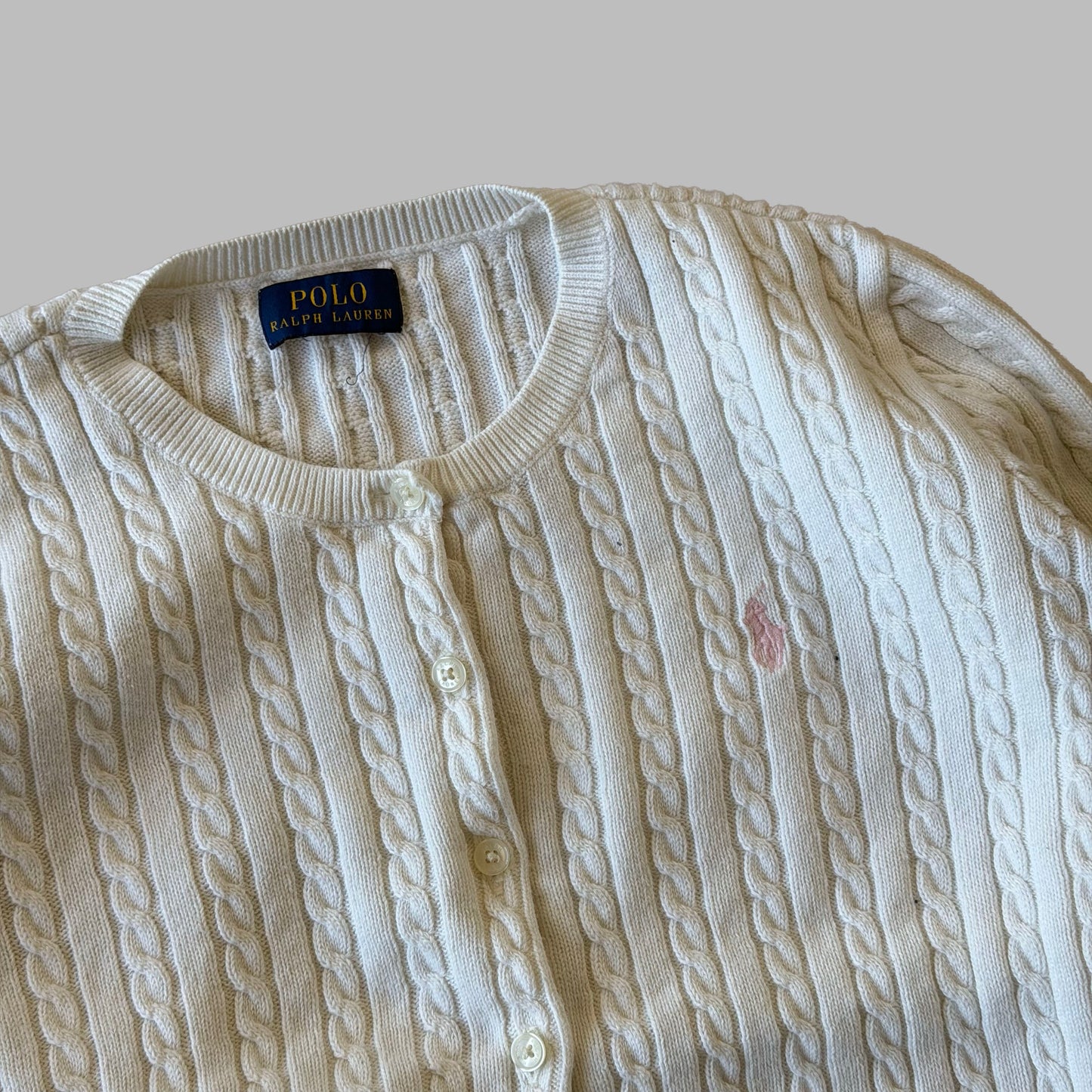 Ralph Lauren Cable Knit Cardigan - Small