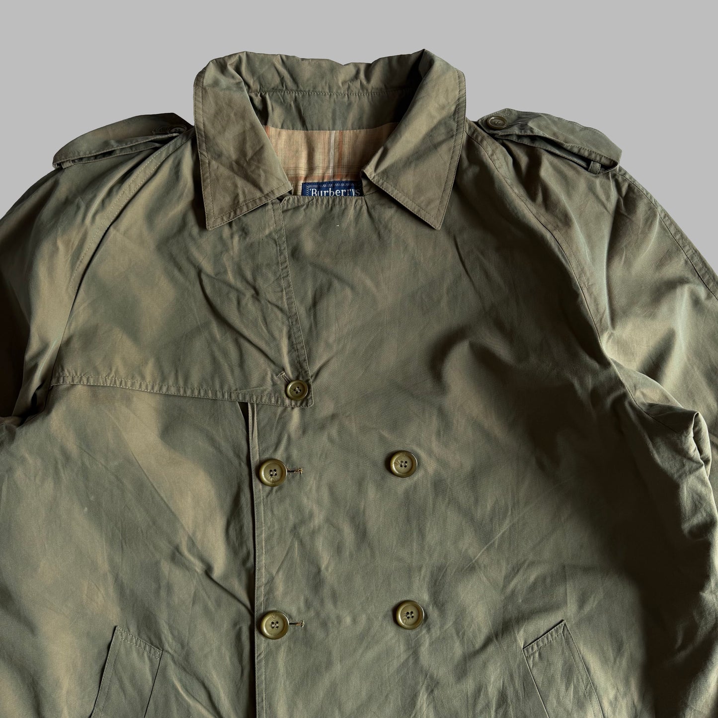 90s Burberry Double Breasted Trench Coat - L