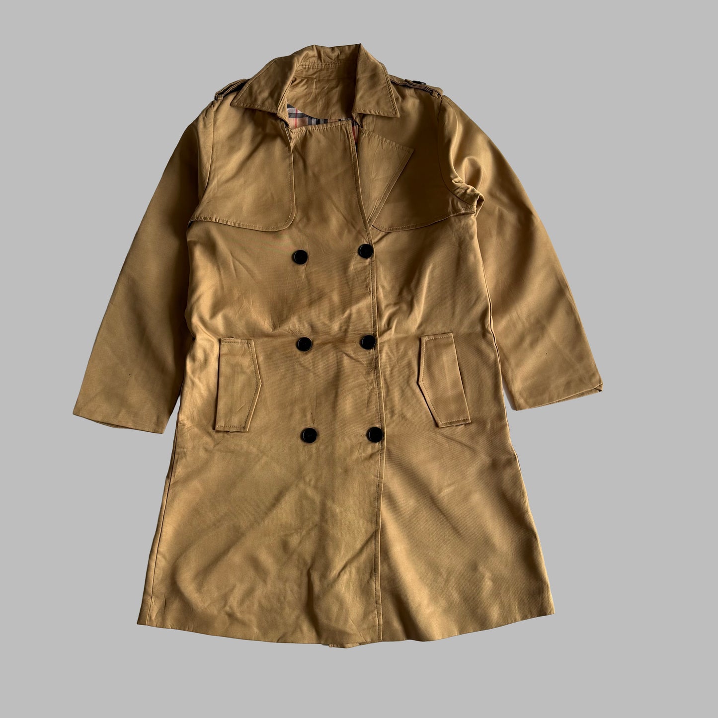 90s Burberry Double Breasted Trench Coat - S