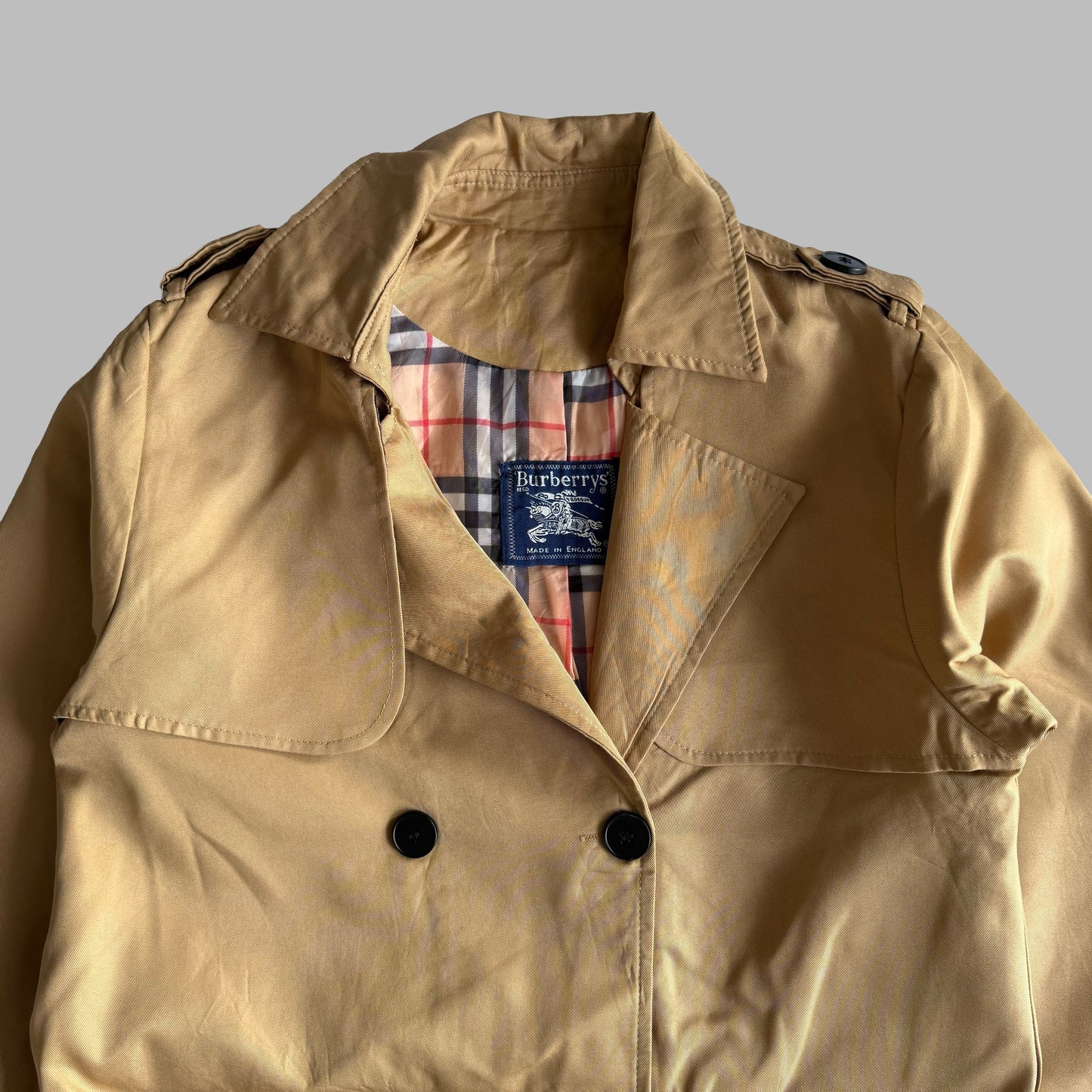 90s Burberry Double Breasted Trench Coat - S
