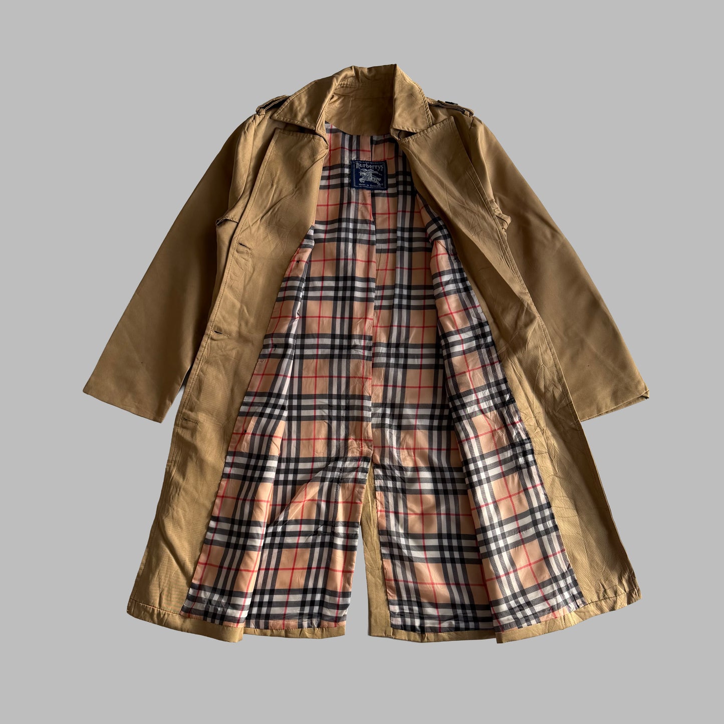 90s Burberry Double Breasted Trench Coat - S