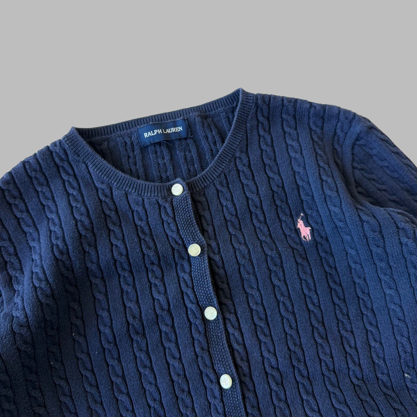 Ralph Lauren Cable Knit Cardigan - Small