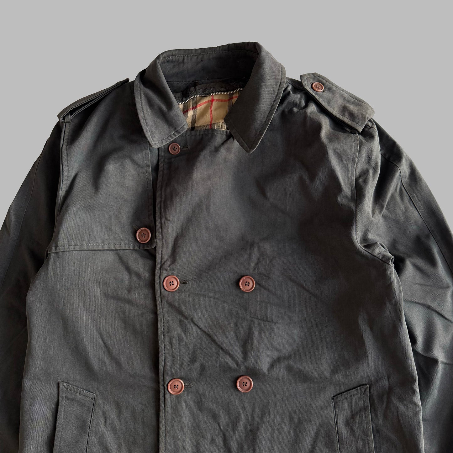 90s Burberry Double Breasted Trench Coat - S