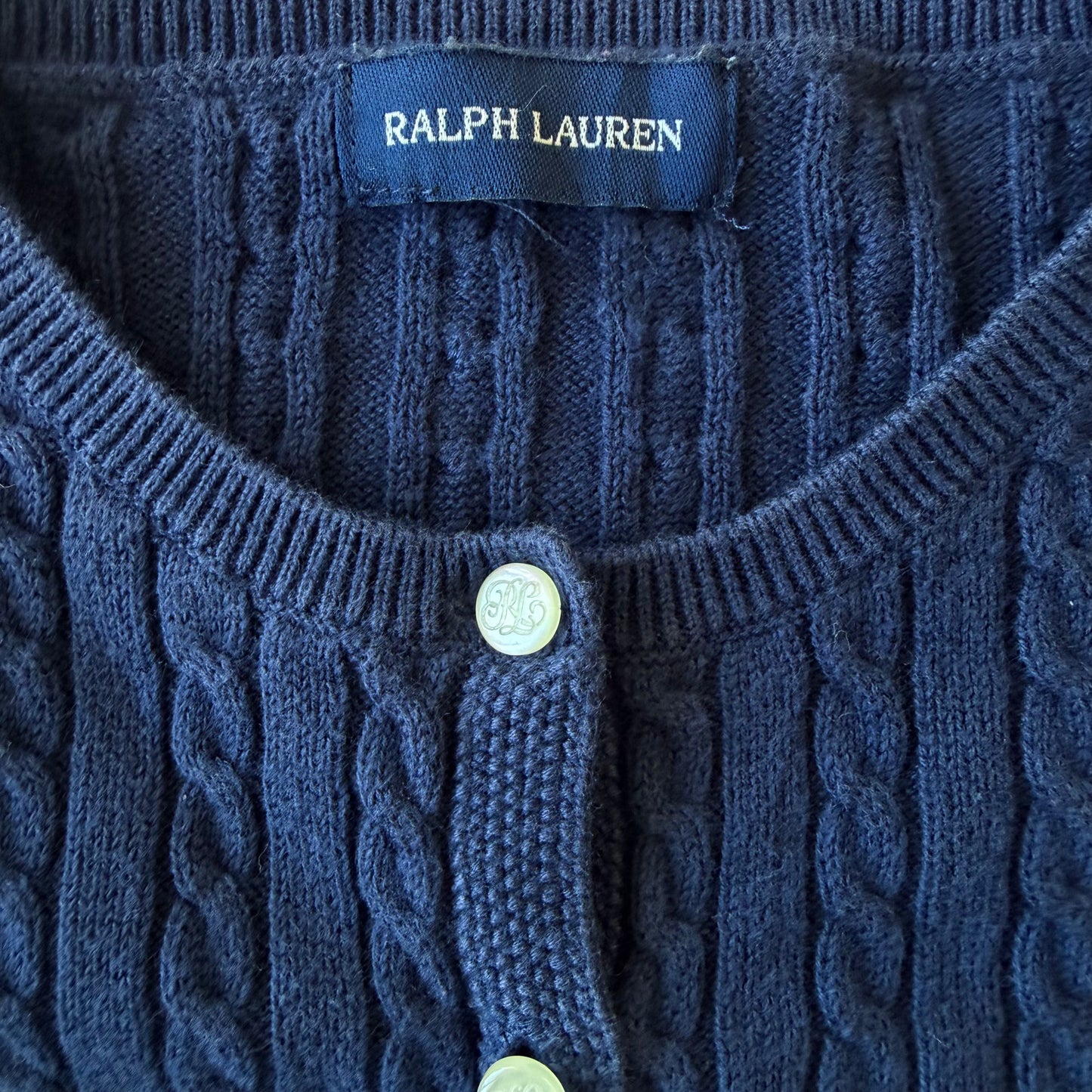 Ralph Lauren Cable Knit Cardigan - Small