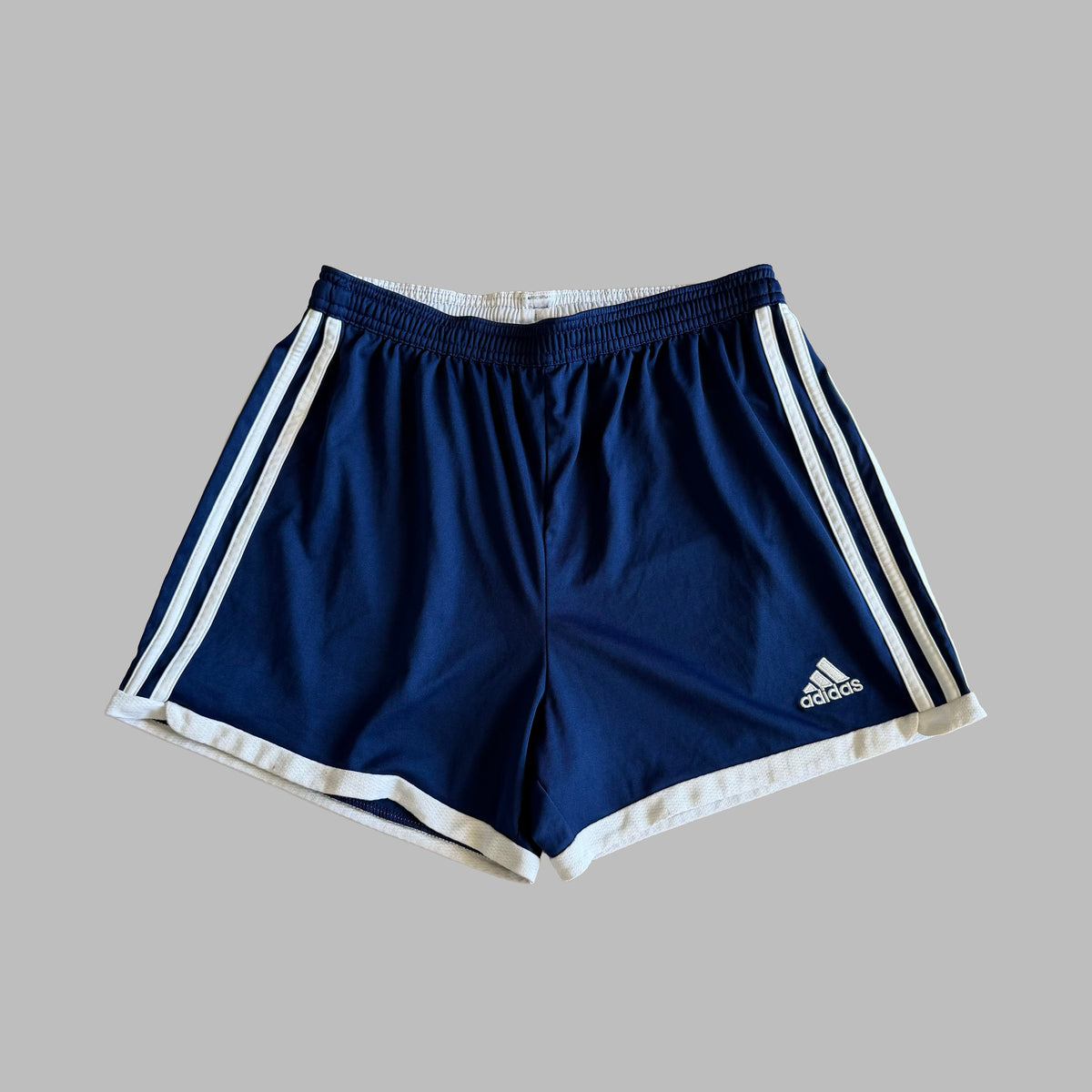 Y2K Adidas Three Stripe Basketball Shorts - S
