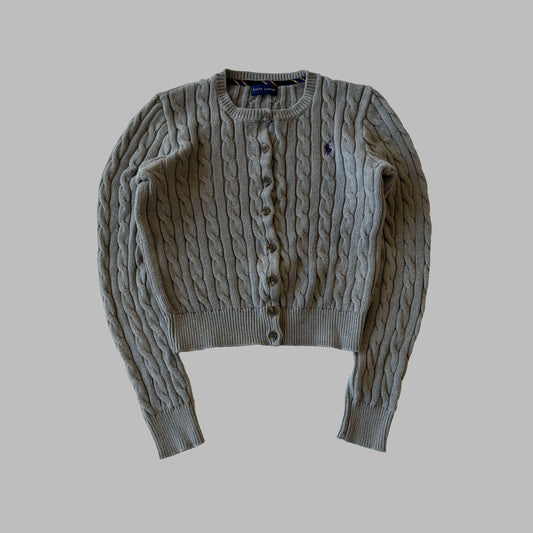 00s Ralph Lauren Cable Knit Cardigan - Small