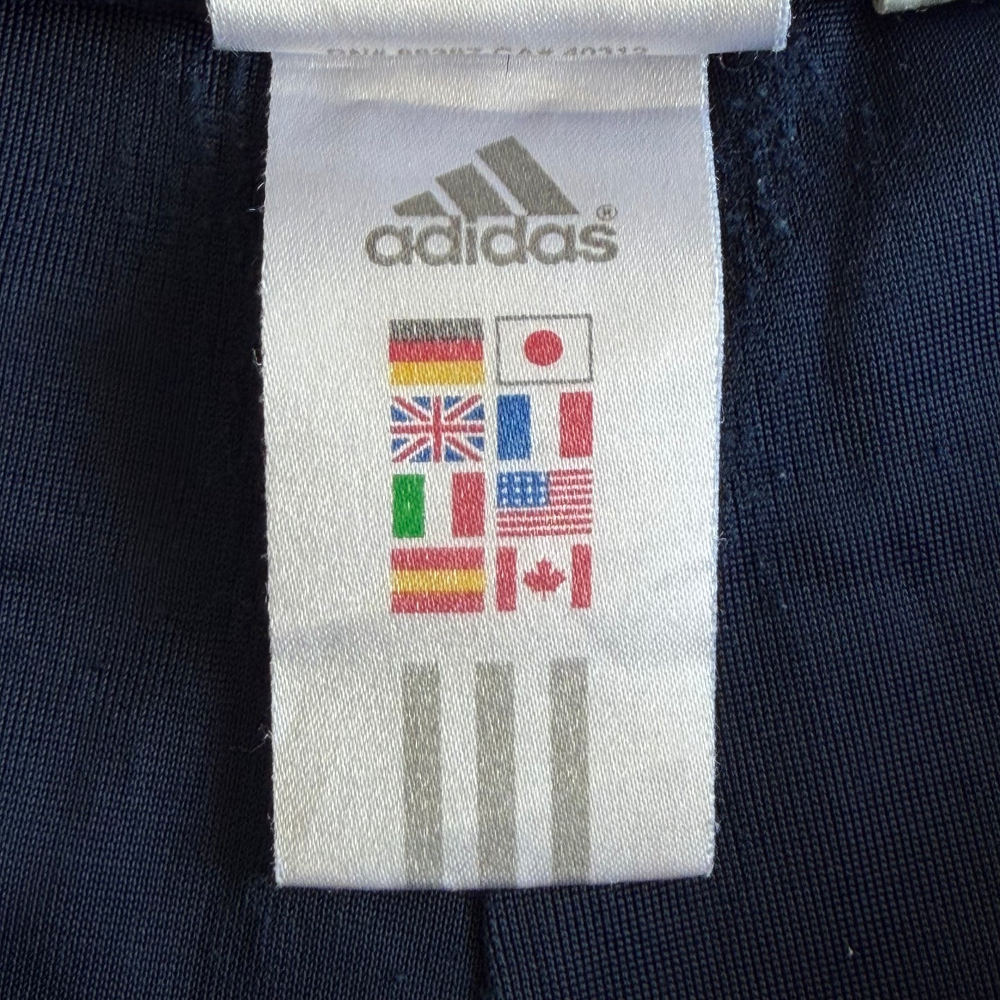Y2K Adidas Three Stripe Mini Shorts - L