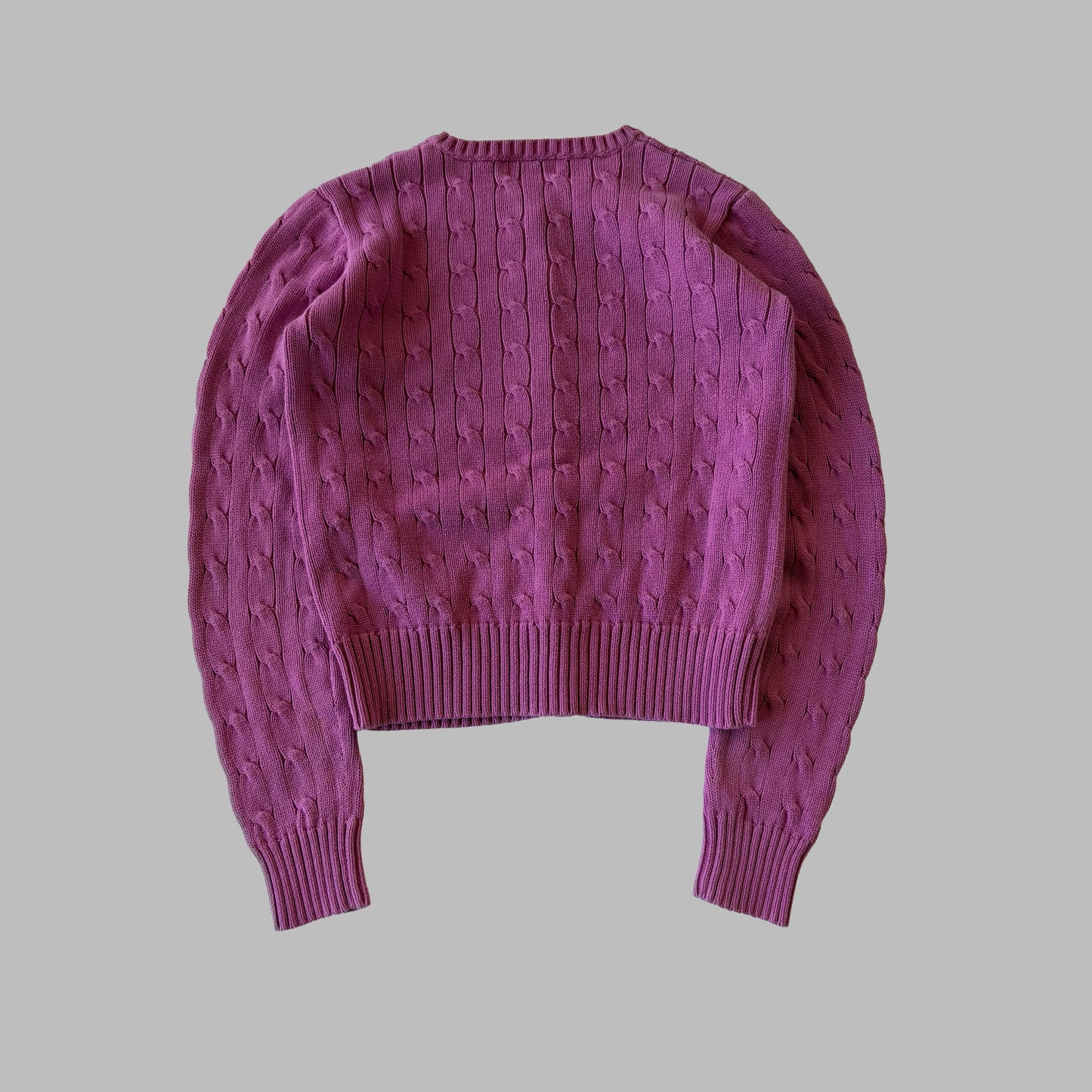 00s Ralph Lauren Cable Knit Cardigan - Small