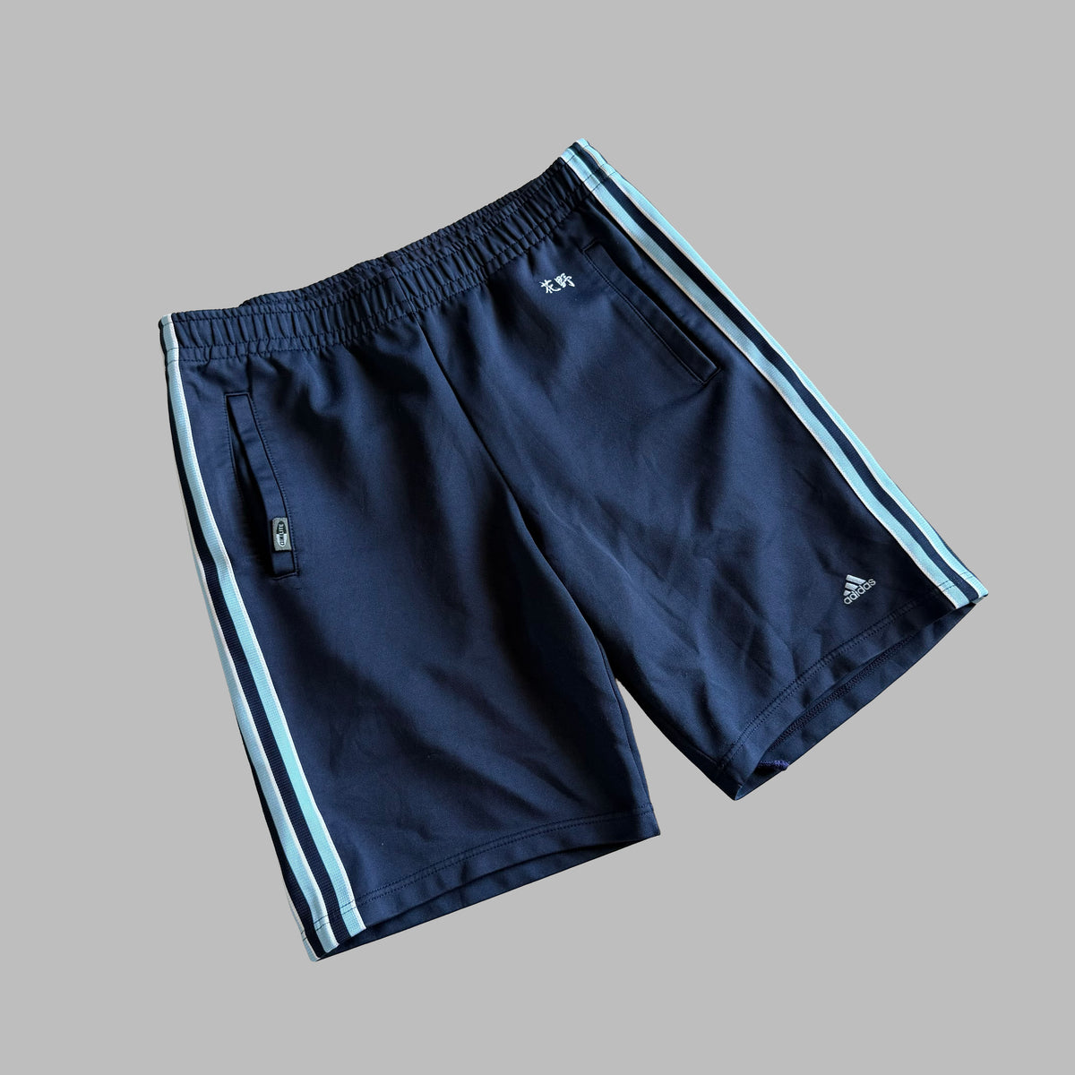 Y2K Adidas Three Stripe Shorts - S
