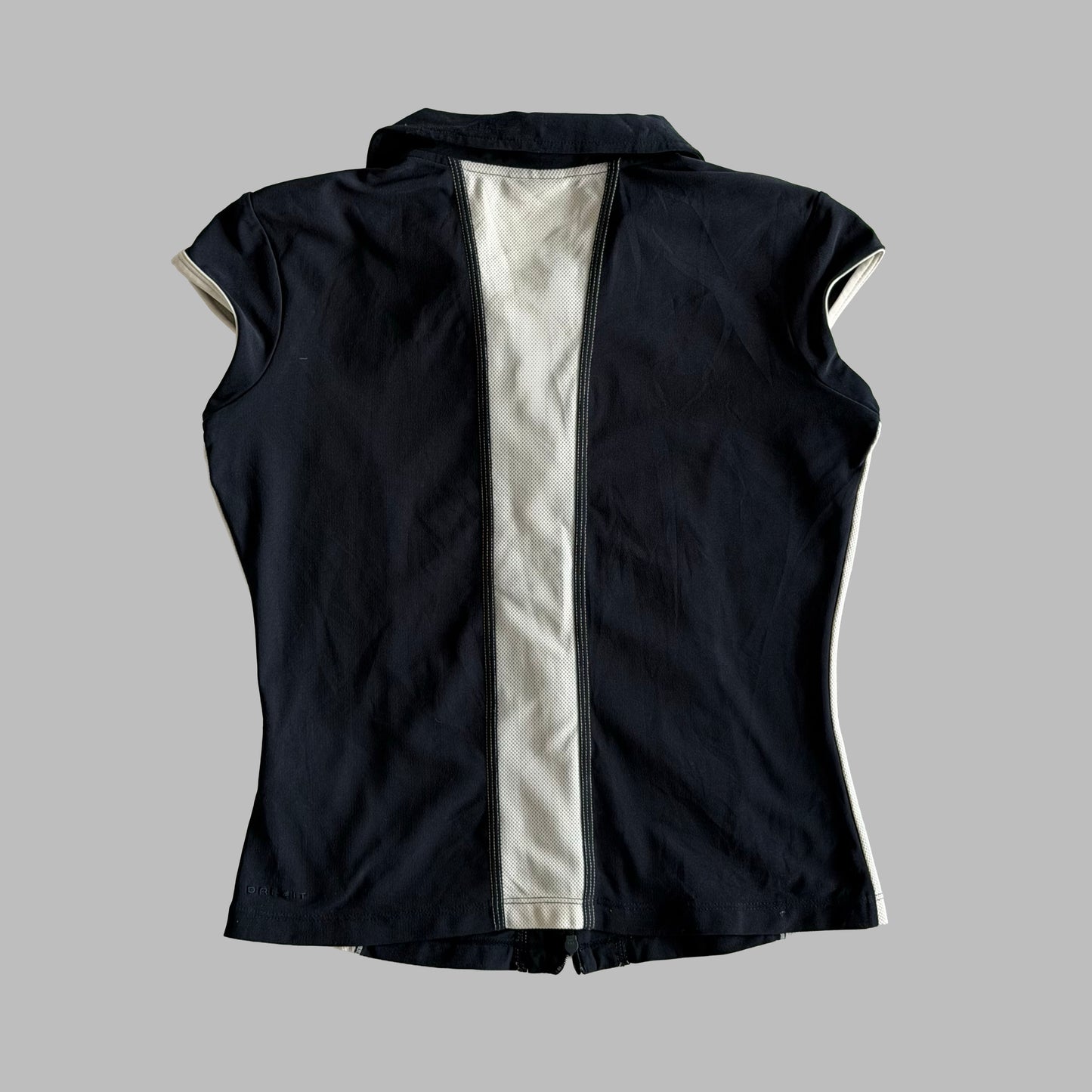 Y2K Nike Zip Front Activewear Top - S/M