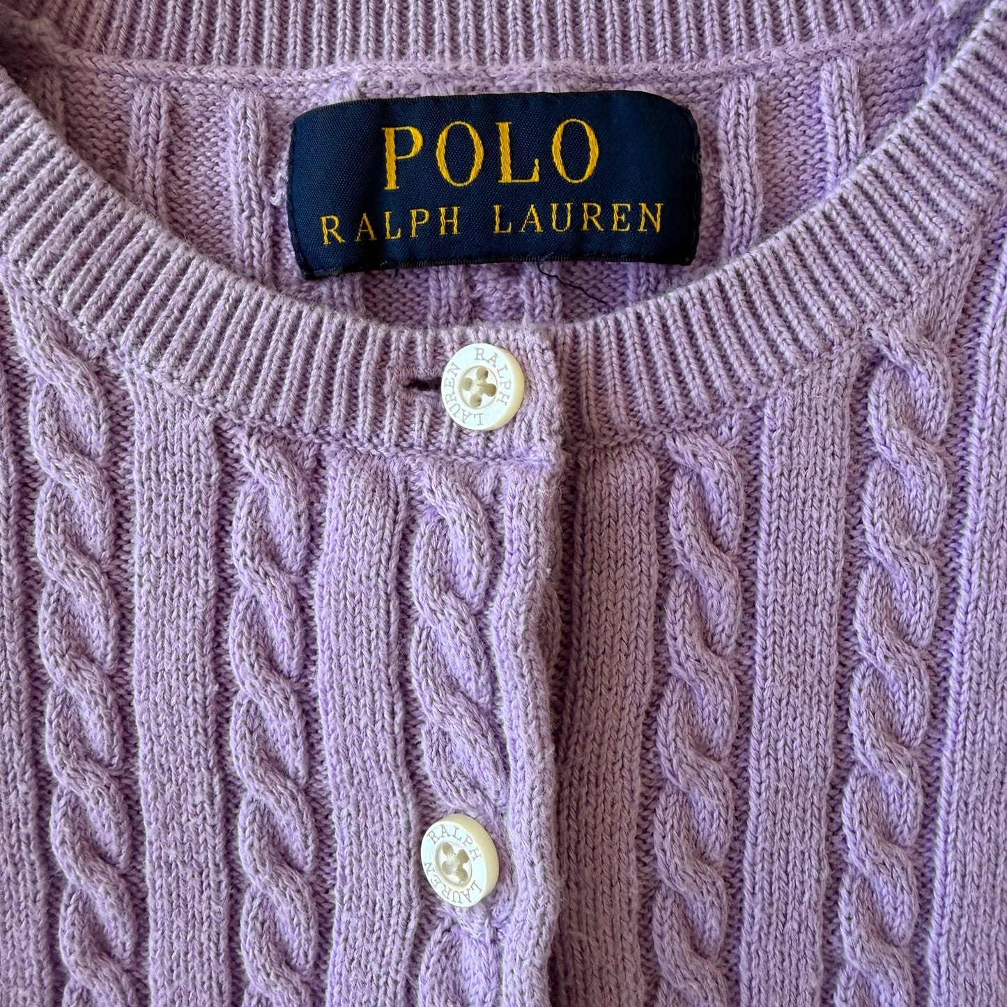 Ralph Lauren Cable Knit Cardigan - Small