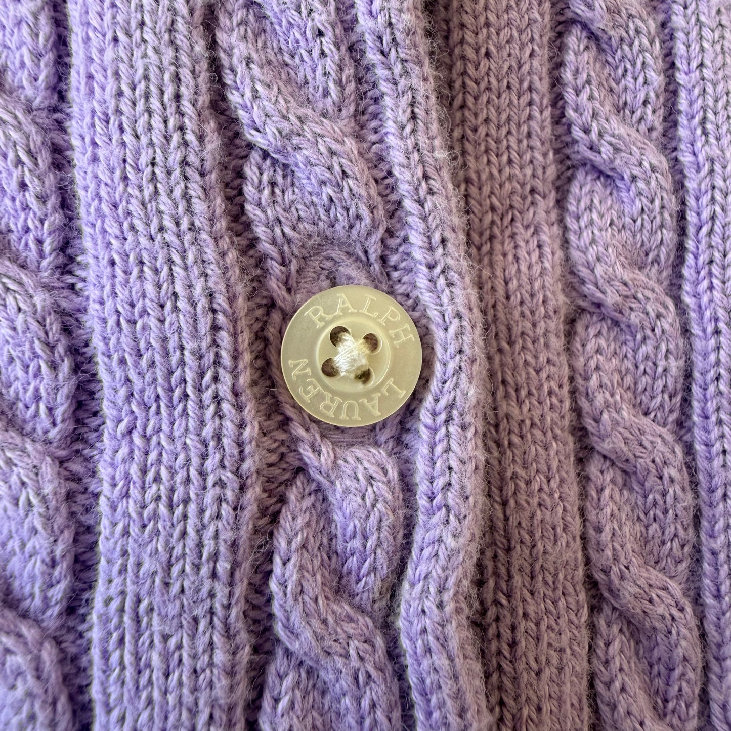 Ralph Lauren Cable Knit Cardigan - Small