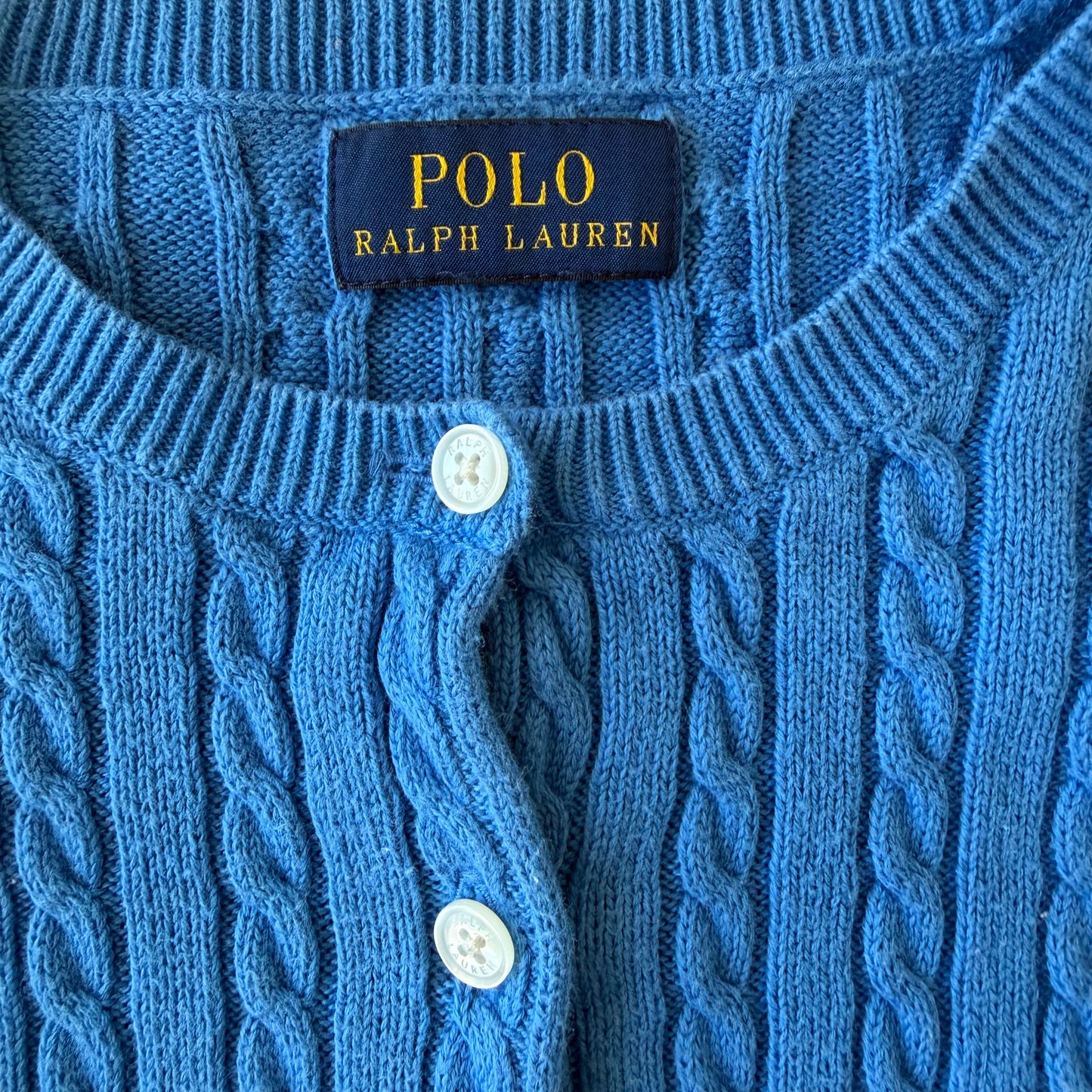 Ralph Lauren Cable Knit Cardigan - Small