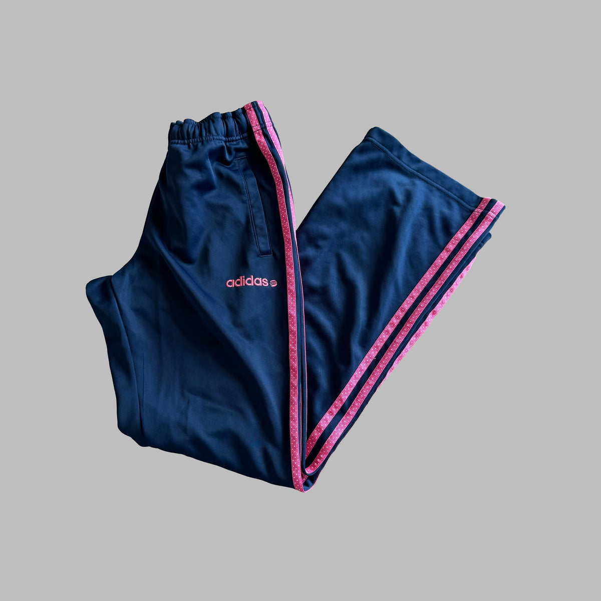 Y2K Adidas Three Stripe Polka Dot Active Track Pants - XS
