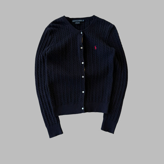00s Ralph Lauren Cable Knit Cardigan Medium
