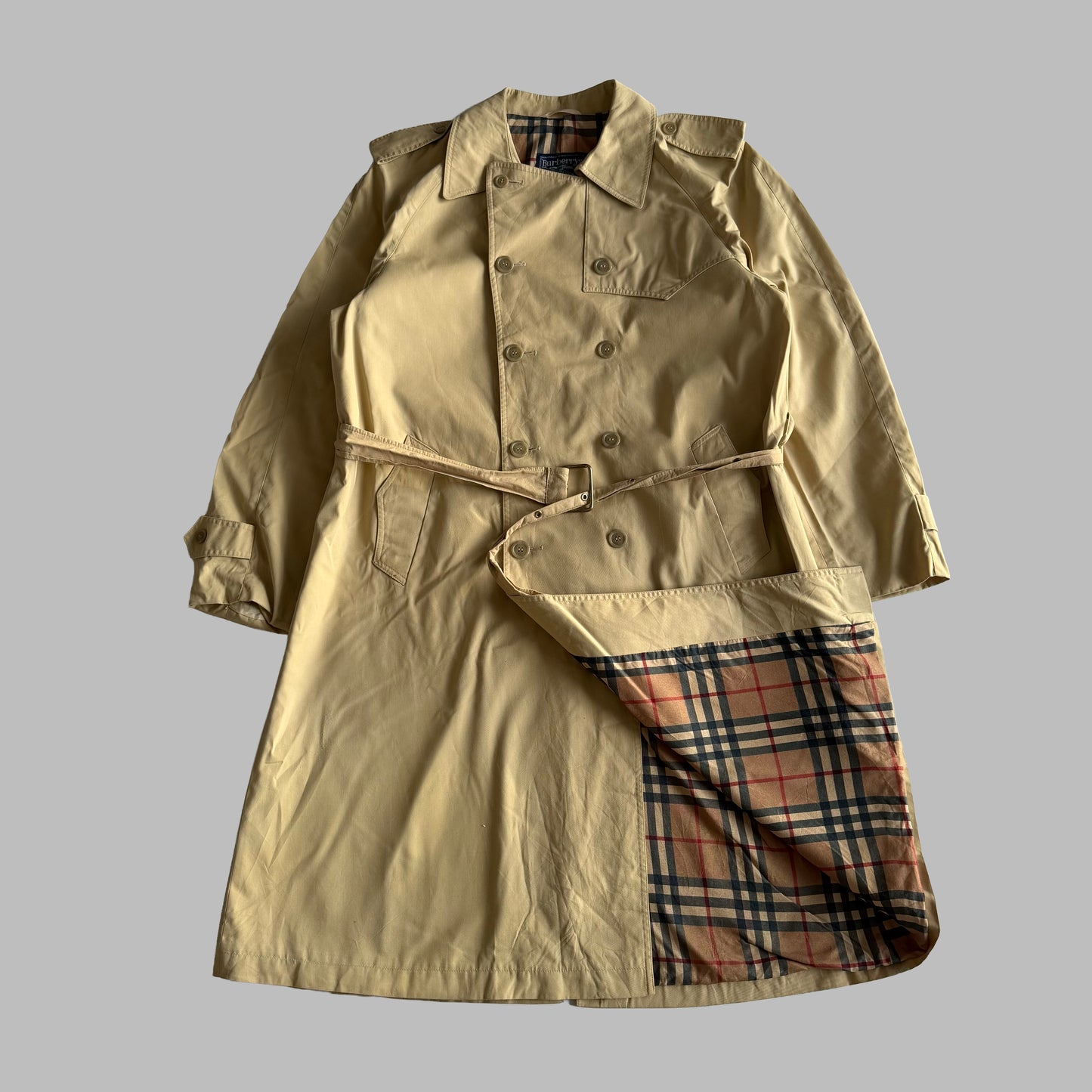 90s Burberry Double Breasted Trench Coat - L