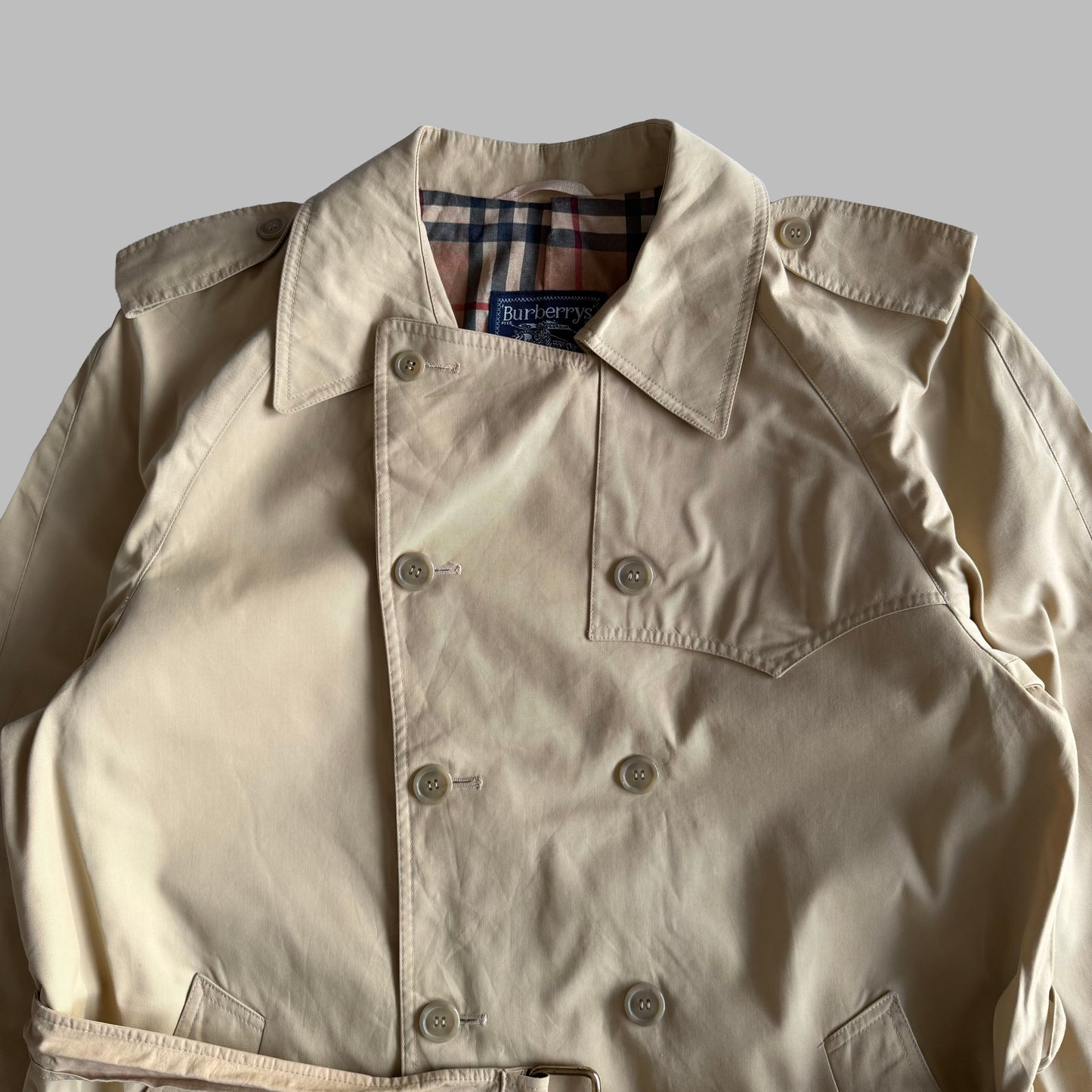 90s Burberry Double Breasted Trench Coat - L
