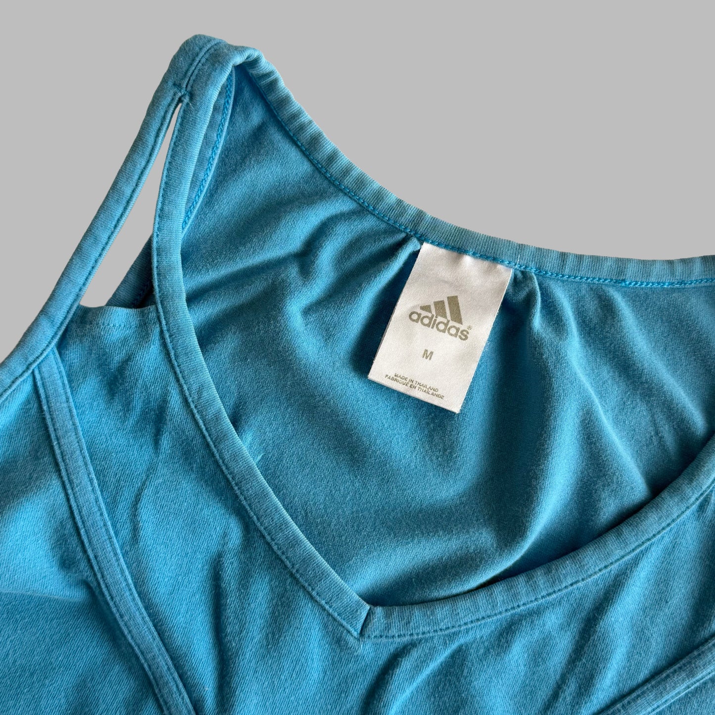 Y2K Adidas Wrap Front Activewear Top - M/L